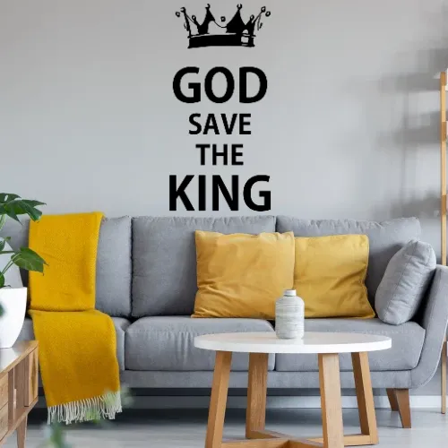 God save the King Wandtattoo