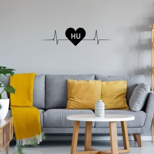 Hanau HU Nummernschild Herzschlag Wandtattoo
