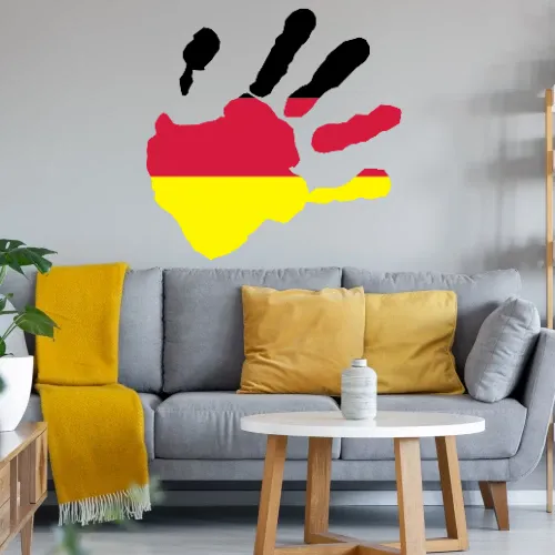 Handabdruck in deinen Wunschfarbe Wandtattoo