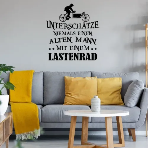 Hollandrad Lastenrad Alter Mann Spruch Cargo Bike Sonstig. Wandtattoo