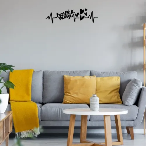 Hospiz-Krankenschwester Heartbeat Nursing Hearts Wandtattoo