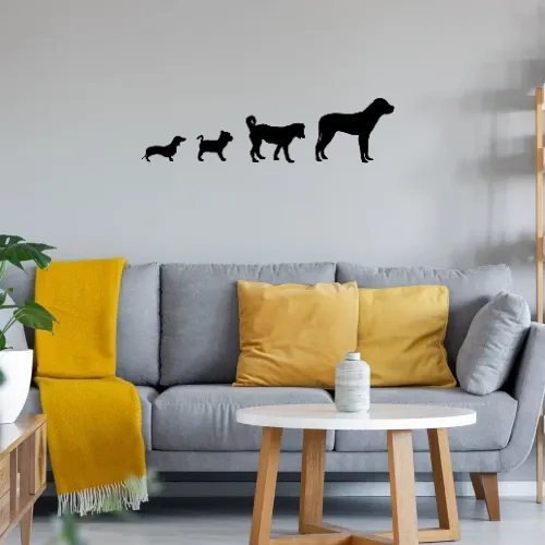 Hunde Evolution Wandtattoo