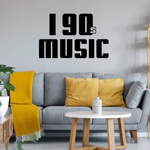 I Love 90s Music 2.0 Wandtattoo