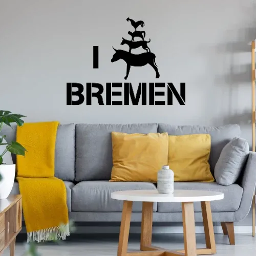 I Love Bremer Stadtmusikanten 2.0 Sonstig. Wandtattoo