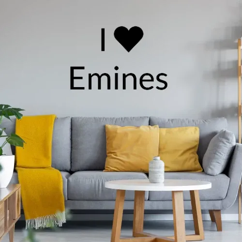 I Love Emines Wandtattoo