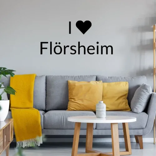 I Love Flörsheim  Wandtattoo