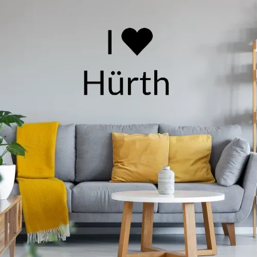 I Love Hürth Wandtattoo