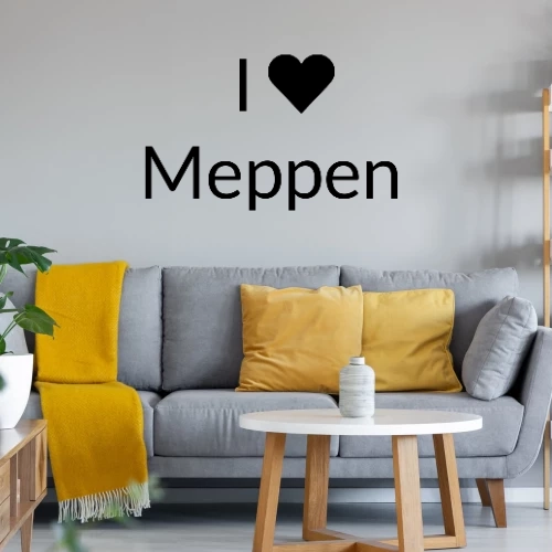 I Love Meppen  Wandtattoo
