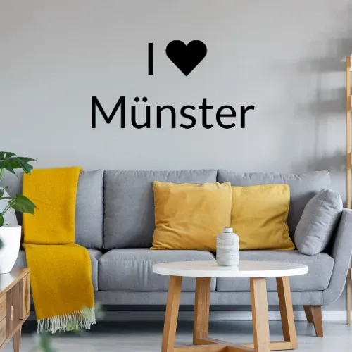I Love Münster Wandtattoo