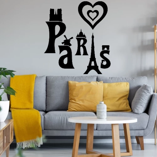 I Love Paris Sonstig. Wandtattoo