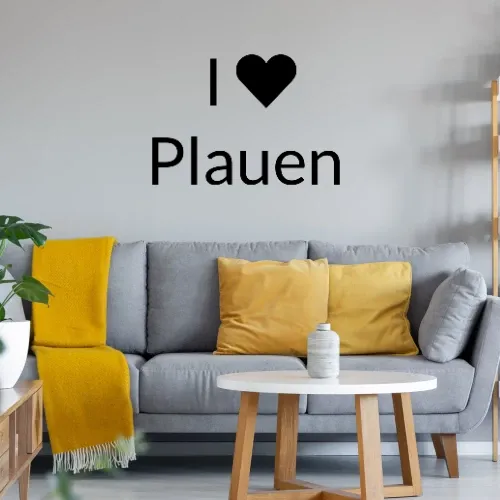 I Love Plauen Wandtattoo
