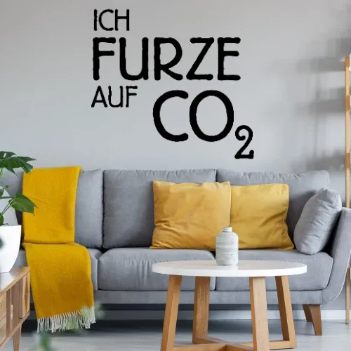 Ich Furze auf CO2 Sonstig. Wandtattoo