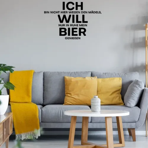 Ich Will Bier T-Shirt Lustiger Spruch Geschenkidee Sonstig. Wandtattoo Ich Will Bier T-Shirt Lustiger Spruch Geschenkidee Wandtattoo
