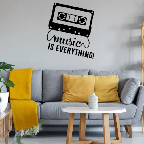 Kassette Music Is Everything Sonstig. Wandtattoo Kassette Music Is Everything Wandtattoo