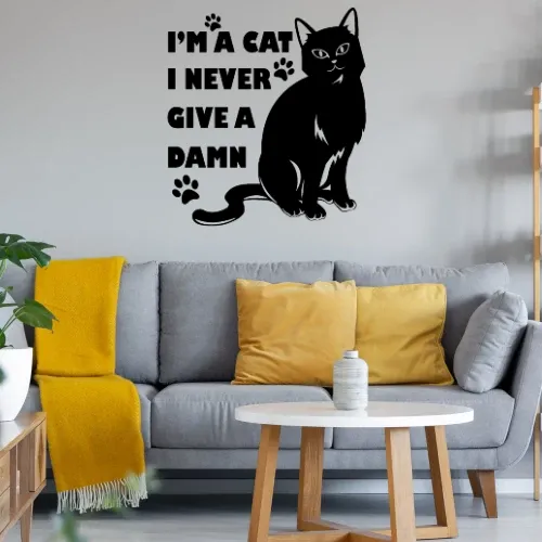 Katzen Humor Wandtattoo