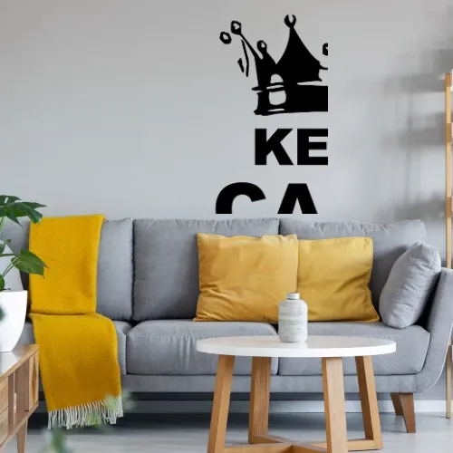 Keep Calm and eigener Text Wandtattoo