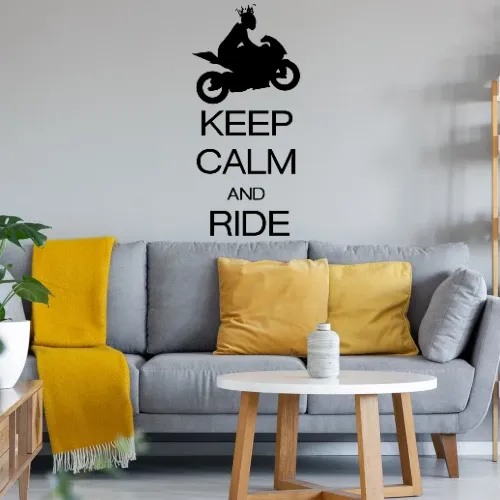 keep calm and ride Sonstig. Wandtattoo