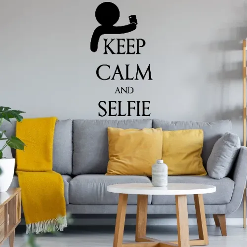 Keep calm and Selfie Sonstig. Wandtattoo Keep calm and Selfie Wandtattoo