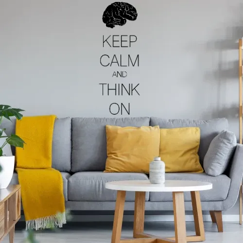 keep calm and think on Sonstig. Wandtattoo keep calm and think on Wandtattoo