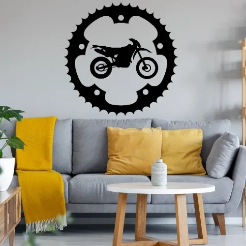 Kettenblatt Enduro Wandtattoo