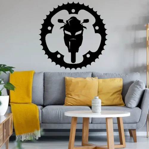 Kettenblatt Motorrad Front Wandtattoo