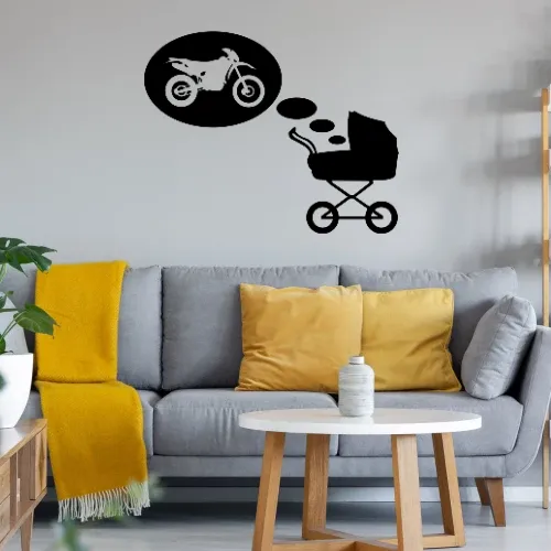 Kinderwagentraum Enduro Wandtattoo