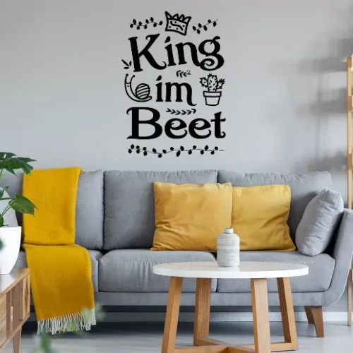 King im Beet - Lustiger Gärtner Gärtnern Spruch Wandtattoo