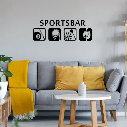 Kneipensport - Sportsbar Wandtattoo