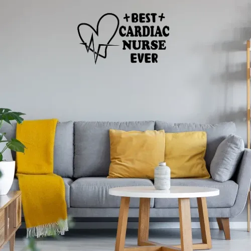 Krankenschwester Best Cardiac Nurse Ever Wandtattoo