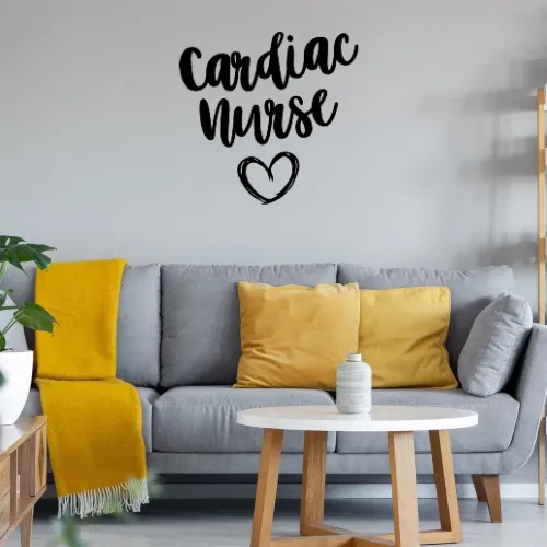 Krankenschwester Kardiologie Cardiac Nurse Herz Wandtattoo
