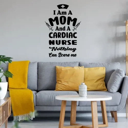 Krankenschwester Kardiologie Cardiac Nurse Mom Wandtattoo