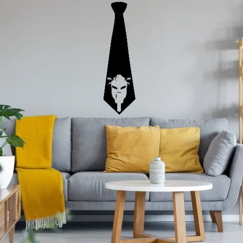 Krawatte mit Motorrad Wandtattoo