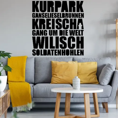 Kreischa Sehenswürdigkeiten Sonstig. Wandtattoo