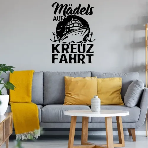 Kreuzfahrt Mädels Gruppe - Cruise Kreuzfahrtschiff Sonstig. Wandtattoo