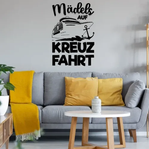 Kreuzfahrt Mädels Gruppe - Cruise Kreuzfahrtschiff Sonstig. Wandtattoo