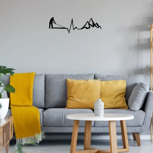 Landwirt im Gebirge Farmer Berge Herzschlag Wandtattoo