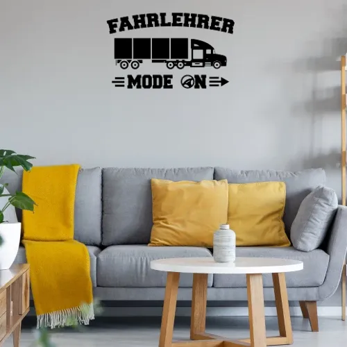 LKW Fahrlehrer Mode On - Truck Lehrer Fahrschule Sonstig. Wandtattoo