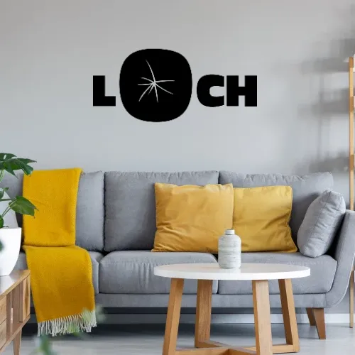 Loch im Shirt Wandtattoo