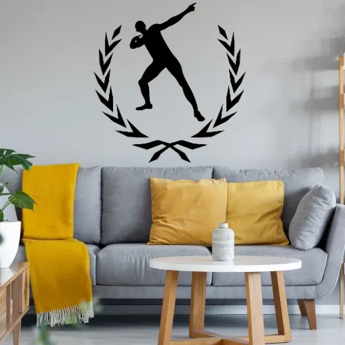 Lorbeerkranz Usain Bolt Wandtattoo