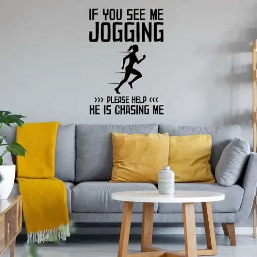 Lustiger Jogger Joggen Jogging Spruch Wandtattoo
