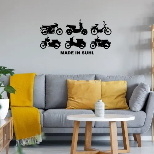 Made in Suhl Simson Mopeds Wandtattoo