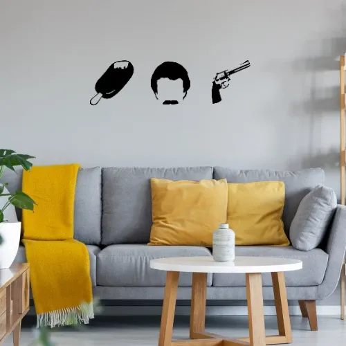 Magnum - Eis Bart Revolver Sonstig. Wandtattoo