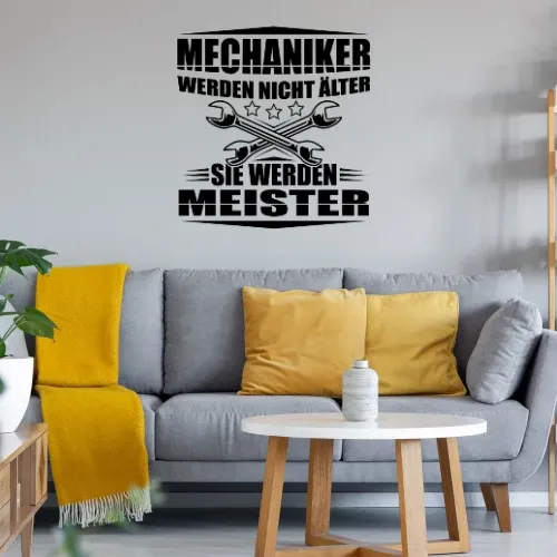 Mechaniker werden nicht älter sie werden Meister Wandtattoo