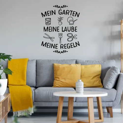 Mein Garten Meine Laube Meine Regeln Gärtner Sonstig. Wandtattoo Mein Garten Meine Laube Meine Regeln Gärtner Wandtattoo