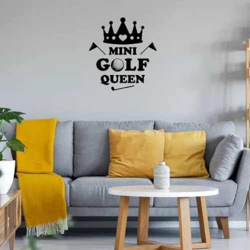 Minigolf Queen Minigolferin Minigolfspieler Golfen Wandtattoo