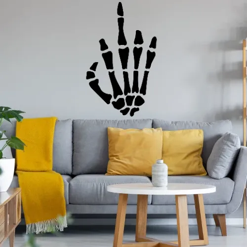 Mittelfinger aus Knochen 2.0 Sonstig. Wandtattoo