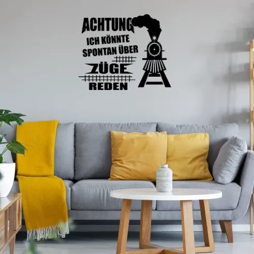 Modelleisenbahner Achtung Könnte Über Züge Reden Sonstig. Wandtattoo