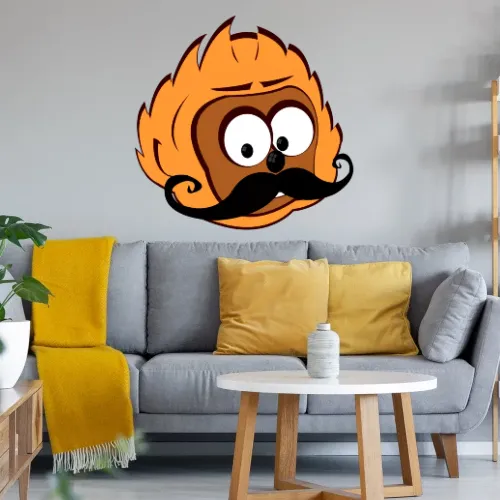 Monster Moustache Wandtattoo