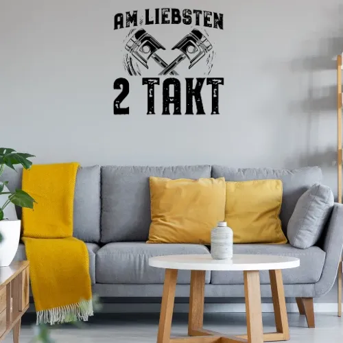 Moped Enduro - Am Liebsten Zweitakt - Mopedfahrer Sonstig. Wandtattoo