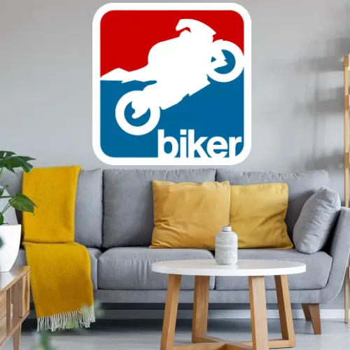 Motorrad Biker League Wandtattoo